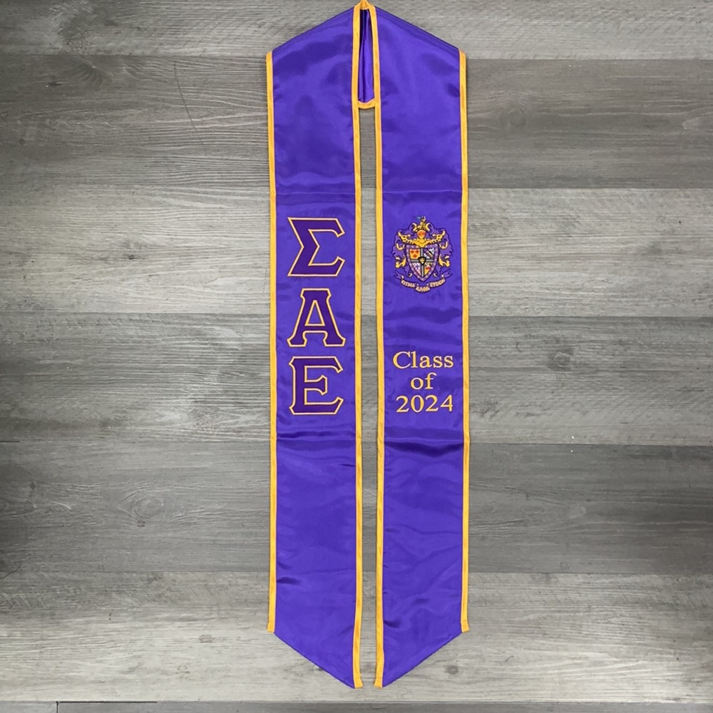 Sigma Alpha Epsilon Class of 2025 Graduation Stole Sash
